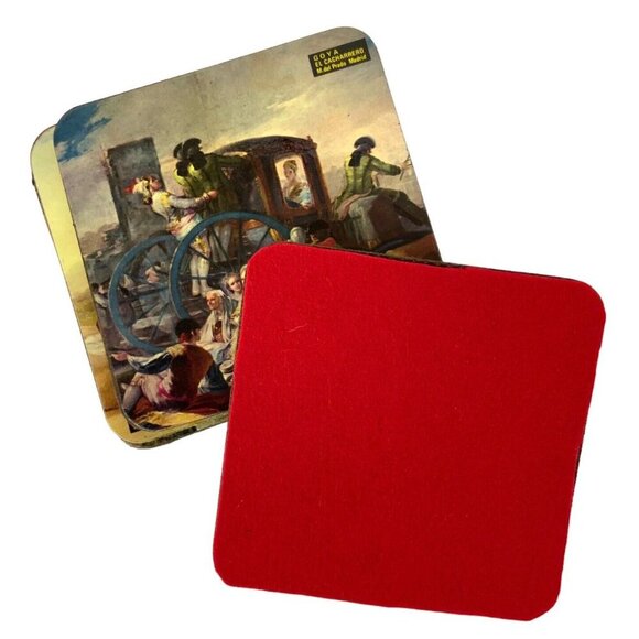 Francisco Goya Fine Art Coasters Set Of 6 Wood With Felt Backing El Corte Ingles - Picture 3 of 5